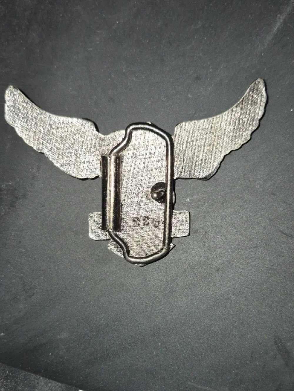 Harley-Davidson Silver Eagle Pin with Red Logo Shield
